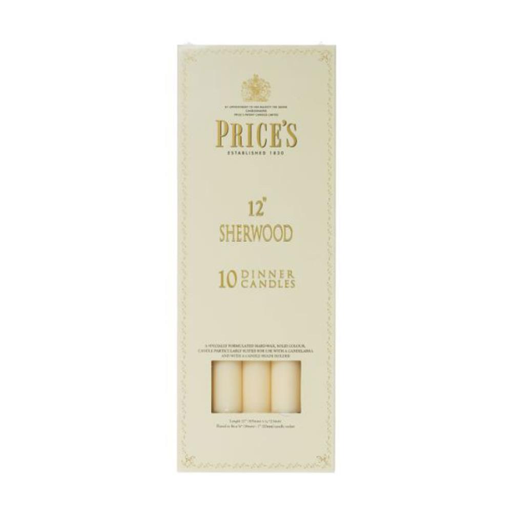 Price's Sherwood Ivory Dinner Candles 30cm (Box of 10) £29.69